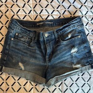 Old Navy Blue Jean Shorts with Cuffed Hem and Distressed Look